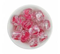 XHYXWN 50 Pcs 18 Mm Heart-Shaped Clear Acrylic Beads, Colorful Acrylic Spacer Beads, for DIY Handmade Bracelets, Necklaces, Earrings and Jewelry Making