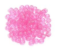 XHYXWN 600 Pcs 6x9 Mm Transparent Colorful Pony Beads, Acrylic Large Hole Loose Beads, for Bracelets, Necklaces, Hair Accessories DIY Crafts
