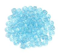 XHYXWN 600 Pcs 6x9 Mm Transparent Colorful Pony Beads, Acrylic Large Hole Loose Beads, for Bracelets, Necklaces, Hair Accessories DIY Crafts