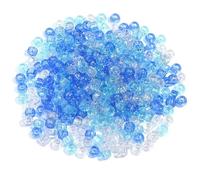 XHYXWN 600 Pcs 6x9 Mm Transparent Colorful Pony Beads, Acrylic Large Hole Loose Beads, for Bracelets, Necklaces, Hair Accessories DIY Crafts