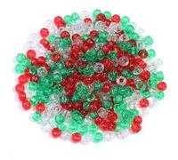 XHYXWN 600 Pcs 6x9 Mm Transparent Colorful Pony Beads, Acrylic Large Hole Loose Beads, for Bracelets, Necklaces, Hair Accessories DIY Crafts