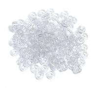 XHYXWN 600 Pcs 6x9 Mm Transparent Colorful Pony Beads, Acrylic Large Hole Loose Beads, for Bracelets, Necklaces, Hair Accessories DIY Crafts