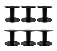 Xhziy 6pcs 90mm/3.54inch Diameter Nylon Filament Webbing Small Reel Empty Plastic Spool Chain Spool Suitable for Winding Various Ropes