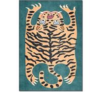 XHZMDWOU Door Mat Rug Tiger Pattern Soft Floor Carpet Non Slip Cozy Mat Rectangle Rug For Bedroom Home Decor Door Mat Abstract(Grün,80x120cm(31x47))