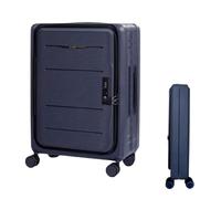 XHZMDWOU Luggage Suitcase Carry On Luggage Foldable Suitcases Adjustable Trolley Carry On Luggage Front Open Universal Wheel Checked Luggage(A,24 in)