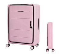 XHZMDWOU Luggage Suitcase Carry On Luggage Foldable Suitcases Adjustable Trolley Carry On Luggage Front Open Universal Wheel Checked Luggage(B,24 in)