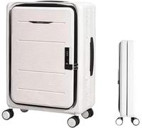 XHZMDWOU Luggage Suitcase Carry On Luggage Foldable Suitcases Adjustable Trolley Carry On Luggage Front Open Universal Wheel Checked Luggage(D,24 in)