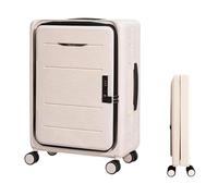 XHZMDWOU Luggage Suitcase Carry On Luggage Foldable Suitcases Adjustable Trolley Carry On Luggage Front Open Universal Wheel Checked Luggage(C,24 in)