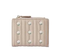 XHZMDWOU Wallets Money Organisers Slim Flip Wallet for Women Billfold Soft Leather Purses Flower Pattern Card Slots Minimalist Wallet(K)
