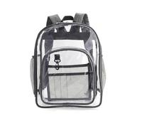 XHZPF Backpack Waterproof Transparent School Bag Girl Large Capacity Solid Clear Men Fashion Plastic(36cmx28cmx12cm,gray)