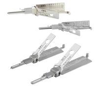 XHZPF Kw1 Kw5 Sc1 Sc4 2in1 Pick Tool Home Lock Decoder Stainless with Dividing Rule Key Locksmiths(KW5 KW1 SC4 SC1)