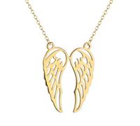 XIAFH Wing Pendant Necklace for Women Girls Stainless Steel Adjustable Angel Wing Geomertic Supernatural Amulet Jewelry Gift (GOLD)