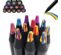 XIAGER 12Pcs Rainbow Pencils Set,Arts and Crafts Drawing Colored Pens,Easter Gifts for Adults,Multi-Colour Pencil Crayons for Girls Boys,Party Bag Fillers,Colouring Pencils for Birthday Gifts