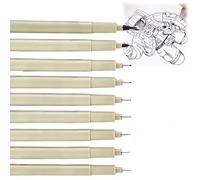 XIAGER 9 Pack Micro Fineliner Pens Black Fine Line Artist Pens - Waterproof Ink Drawing Set for Sketching,Manga Anime,Comic Art,Calligraphy - Professional Art Supplies & Gifts for Adults