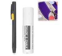XIAGER Heat Erasable Fabric Marker for Sewing,Fabric Marking Pens for Sewing,Embroidery,Quilting,Heat Erasable Tailors Chalk,Washable Sewing Chalk,Replaceable Chalks Pencil(1 Pens + 20 Refills)