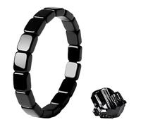 XIAGER Magnetic Hematite Bracelet for Men,Adjustable Black Beaded Stone Wristband for Strength & Positive Energy,Mens Bracelet,Natural Hematite Brace/let,Crystal Gift for Him,Husband,Dad,Boyfriend