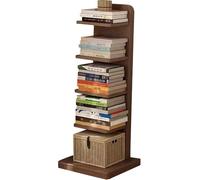XIAGJAO Bookshelves and Bookcases, 5-Tier Ladder Shelf - Wooden Narrow Book Shelf, Vintage Book Rack for Bedroom Living Room Home,N (Color:Walnut)