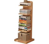 XIAGJAO Bookshelves and Bookcases, 5-Tier Ladder Shelf - Wooden Narrow Book Shelf, Vintage Book Rack for Bedroom Living Room Home,N (Color:Wood Color)