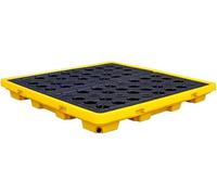 XIAGJAO Modular Spill Containment Pallet, Drum Spill Containment Platform, Leak-proof Plastic Pallet,N(Size:130 * 130 * 15cm)