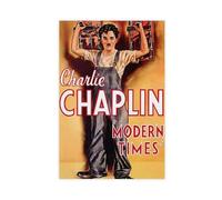 XIAGN Charles Chaplin Modern Times Movie Poster Canvas Poster Wall Art Decor Print Picture Paintings for Living Room Bedroom Decoration 20x30inch(50x75cm)