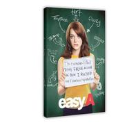 XIAGN Easy A Movie Poster Canvas Poster Bedroom Decor Landscape Office Room Decor Gift 24x36inch(60x90cm)
