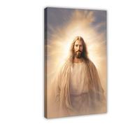 XIAGN For God So Loved The World, Real Face of Jesus Christ Poser Canvas Poster Wall Art Decor Print Picture Paintings for Living Room Bedroom Decoration 12x18inch(30x45cm)