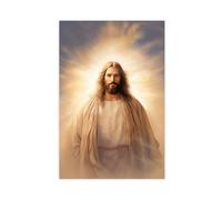 XIAGN For God So Loved The World, Real Face of Jesus Christ Poser Canvas Poster Wall Art Decor Print Picture Paintings for Living Room Bedroom Decoration 20x30inch(50x75cm)