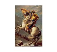XIAGN Jacques-Louis David-Napoleon Crossing The Alps at The St Bernard Pass, 20th May 1800 Canvas Poster Bedroom Decor Landscape Office Room Decor Gift 08x12inch(20x30cm)