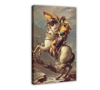 XIAGN Jacques-Louis David-Napoleon Crossing The Alps at The St Bernard Pass, 20th May 1800 Canvas Poster Wall Art Decor Print Picture Paintings for Living Room Bedroom Decoration 08x12inch(20x30cm)