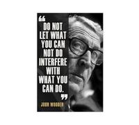 XIAGN John Wooden Sports Celebrity Quotes Poster Canvas Poster Wall Art Decor Print Picture Paintings for Living Room Bedroom Decoration 12x18inch(30x45cm)