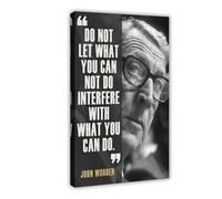 XIAGN John Wooden Sports Celebrity Quotes Poster Canvas Poster Wall Art Decor Print Picture Paintings for Living Room Bedroom Decoration 20x30inch(50x75cm)