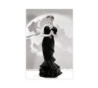 XIAGN Lucille Ball 20th Century Actress Poster Canvas Poster Wall Art Decor Print Picture Paintings for Living Room Bedroom Decoration 08x12inch(20x30cm)