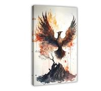 XIAGN Phoenix from The Ashes Art Poster Canvas Poster Bedroom Decor Landscape Office Room Decor Gift 12x18inch(30x45cm)