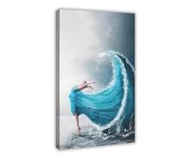 XIAGN Surrealism Dancing Ballerina Poster Canvas Poster Wall Art Decor Print Picture Paintings for Living Room Bedroom Decoration 16x24inch(40x60cm)