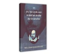 XIAGN William Shakespeare Celebrity Quotes Poster Canvas Poster Wall Art Decor Print Picture Paintings for Living Room Bedroom Decoration 16x24inch(40x60cm)