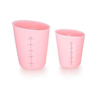 xiaheipi 2 Pcs Silicone Measuring Cups Jugs, 250/500ml Mixing Cups with Scale Clear, Cup Measure for Epoxy Resin Casting Molds, Craft, DIY Handmade, Lab, Kitchen