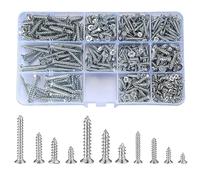 Xiaheipi 537 Pcs M3 M4 M5 Self Tapping Mixed Screws Assortment,Cross Flat Pan Head Countersunk Screws Kit, Wood Machine Fixings Screws Assorted for Home Repair DIY Projects, 11 Sizes (F)