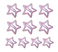 XIAHIOPT 10pcs Candy Color Star Shape Hairpins Hot Girls Metal Star Hair Clip Barrettes Star Hair Clip for Teens