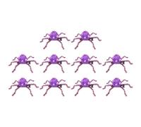 XIAHIOPT 10PCS Fuzzy 3D Spiders Hair Clip Halloween Side Hairpin Hair Styling Tool for Side Hair Punk Adult Kids Festival Headwear
