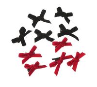 XIAHIOPT 10PCS Small Bowknot Shape Hairpins Hot Girls Plush Bowknot Hair Clip Makeup Hair Clip for Woman Ponytail Hair Clip