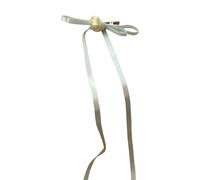 XIAHIOPT 1pc/2pcs Long Ribbon Hair Clip Ribbon Rose&Bowknot Shape Spring Hair Clip for Girl Photography Ponytail Styling Tiaras