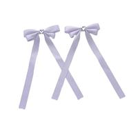 XIAHIOPT 2pcs Braids Hair Clip for Hot Girls Long Ribbon Bowknot Shape Hair Barrettes Ponytail Hair Barrettes for Teens Girls