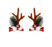 XIAHIOPT 2pcs Cartoon Christmas Hair Clip Festival Headwear for Woman Kids Bangs Taking Photo Shopping Travel