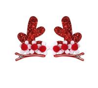 XIAHIOPT 2pcs Cartoon Christmas Hair Clip Festival Headwear for Woman Kids Bangs Taking Photo Shopping Travel