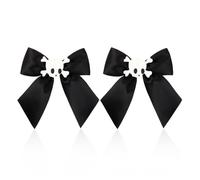 XIAHIOPT 2pcs Halloween Party Bowknot&Skull Hairpin for Women Punk Charm Hair Clip Aesthetics Hair Accessories