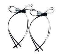 XIAHIOPT 2Pcs Heart and Bowknot Ribbon Hairpiece Colorful Hair Clip Comfortable Hair Grip Stylish Women Hairpin Party Accessory
