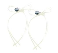 XIAHIOPT 2Pcs Heart and Bowknot Ribbon Hairpiece Colorful Hair Clip Comfortable Hair Grip Stylish Women Hairpin Party Accessory