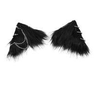 XIAHIOPT 2x Girls Cat Animal Ears Cosplay Tassels Chains Hairpin Headwear Furry Hair Jewelry Unique Headwear Furry Cat Ears