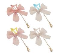 XIAHIOPT Cool Girls Bowknot Star Hair Clips Side Clip Hairpin Women Hair Styling Tools for Side Hair 2000s Korean-Style Hairpin