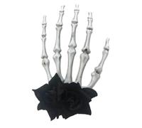 XIAHIOPT Cool Girls Skeleton Hand Hairpin Trend Barrettes Fashion Hair Ornament Statement Headpiece Women Head Wrap for Ladies